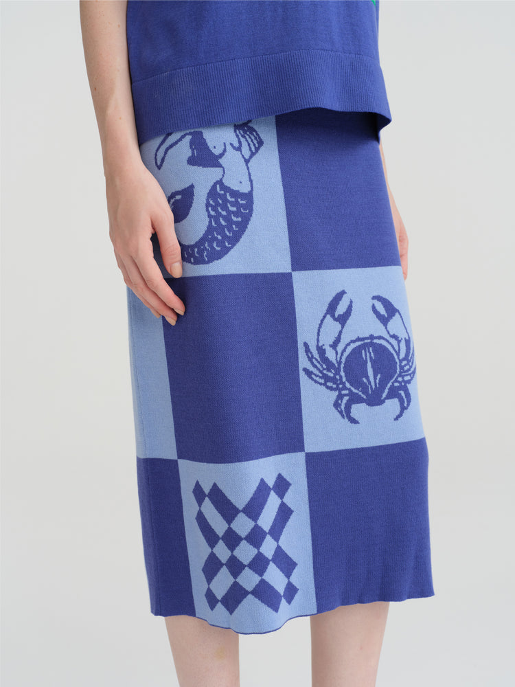 CYNTHIA&XIAO Knit Midi Skirt