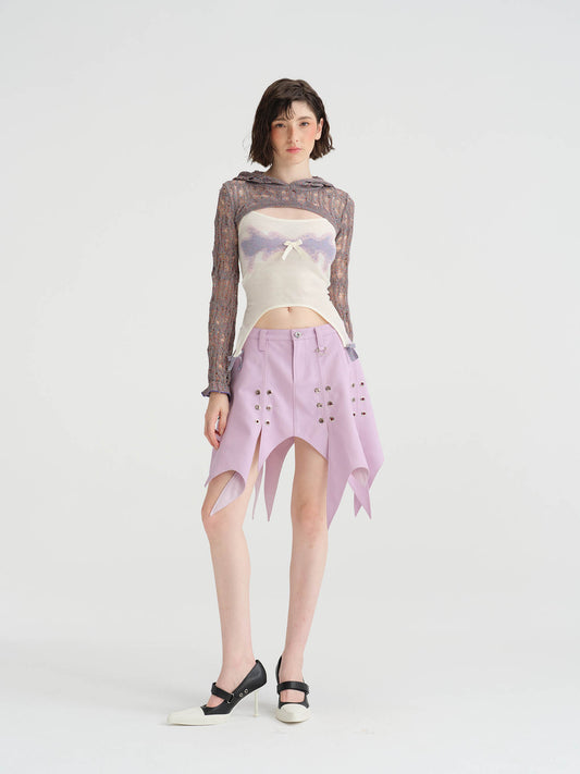 NOPHORA hollowed-out knit long sleeves overclothes