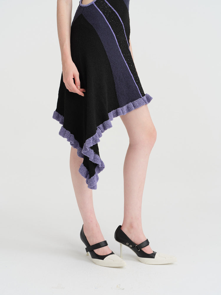 NOPHORA side waist cutout matching halter strapless dress