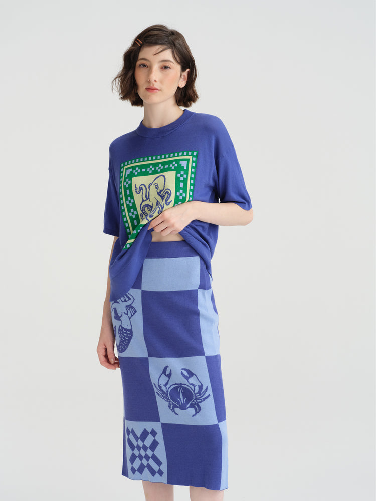 CYNTHIA&XIAO Knit Midi Skirt