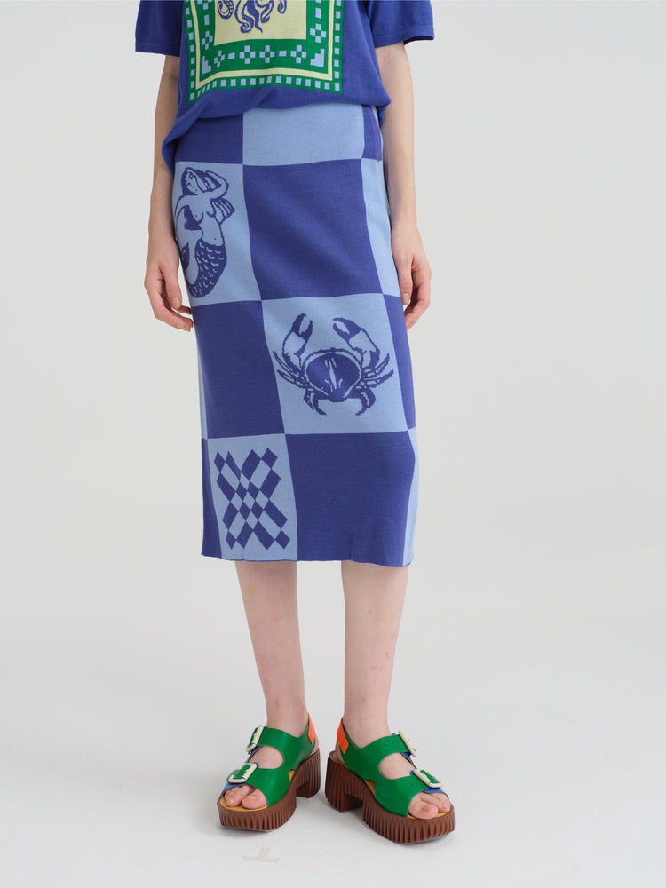 CYNTHIA&XIAO Knit Midi Skirt